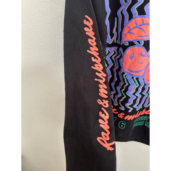 Crooked Tongues Rave and Misbehave May 6 Black Hoodie Size M Unisex Cherry Print - Picture 6 of 9